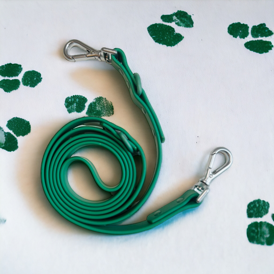 Wipeable dog lead green