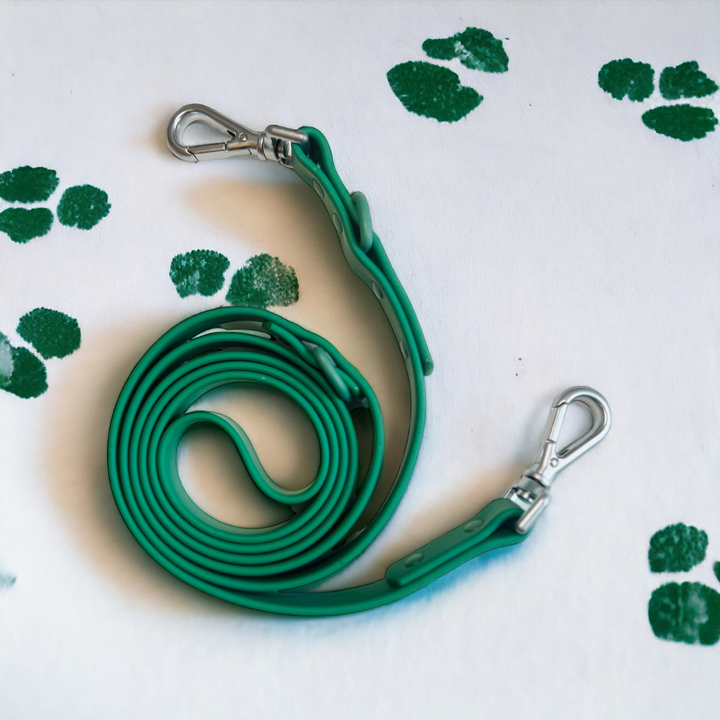 Wipeable dog lead green