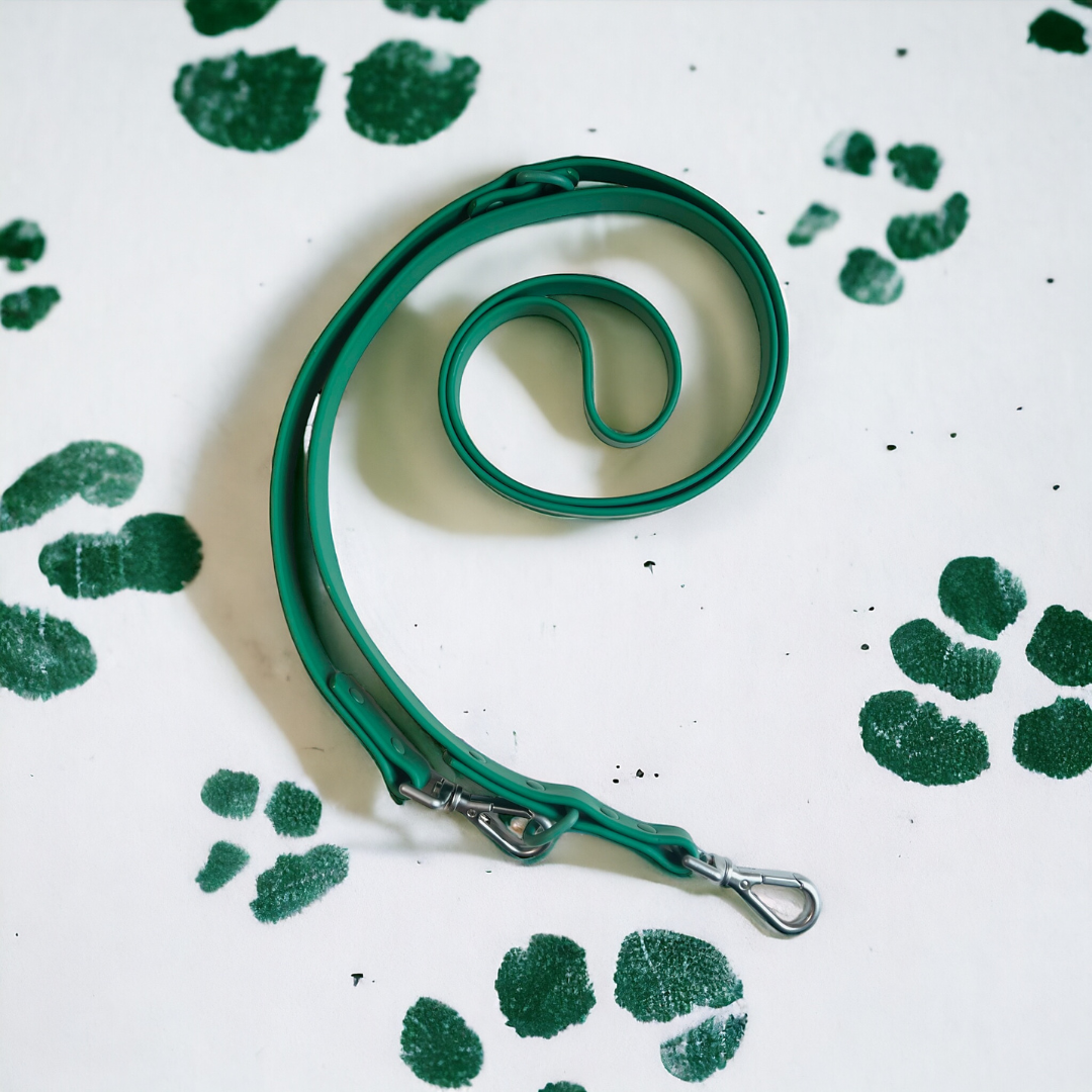 Wipeable dog lead green