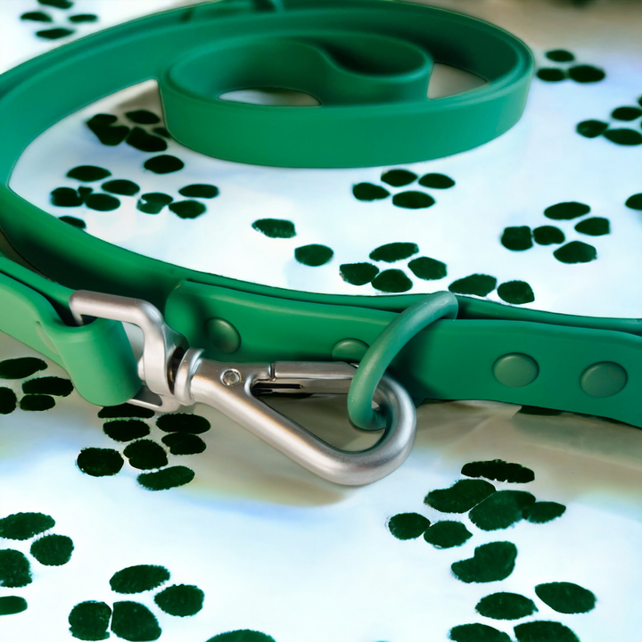 Wipeable dog lead green