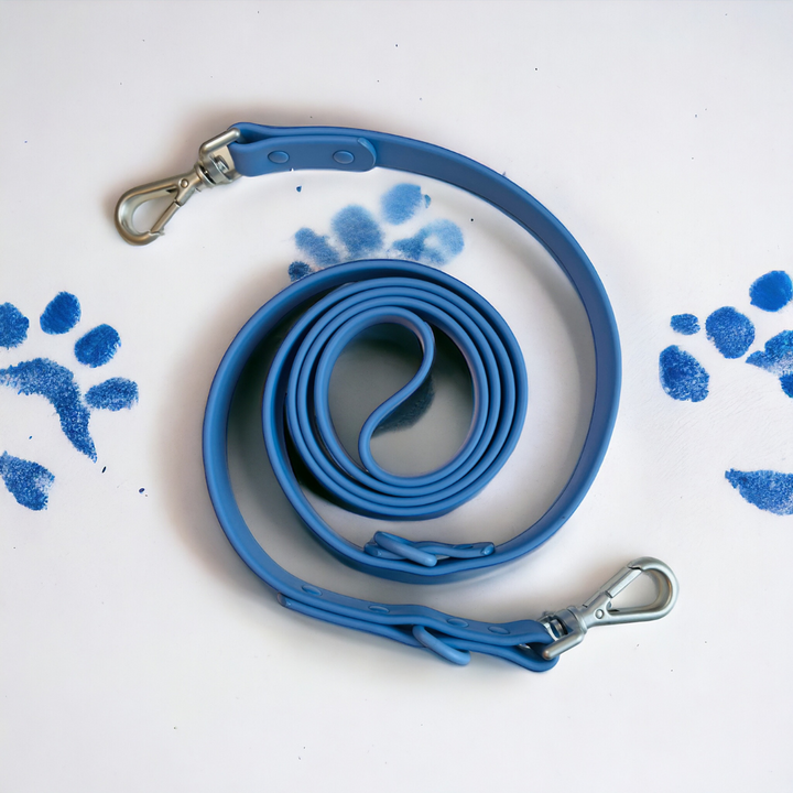 Wipeable dog lead blue