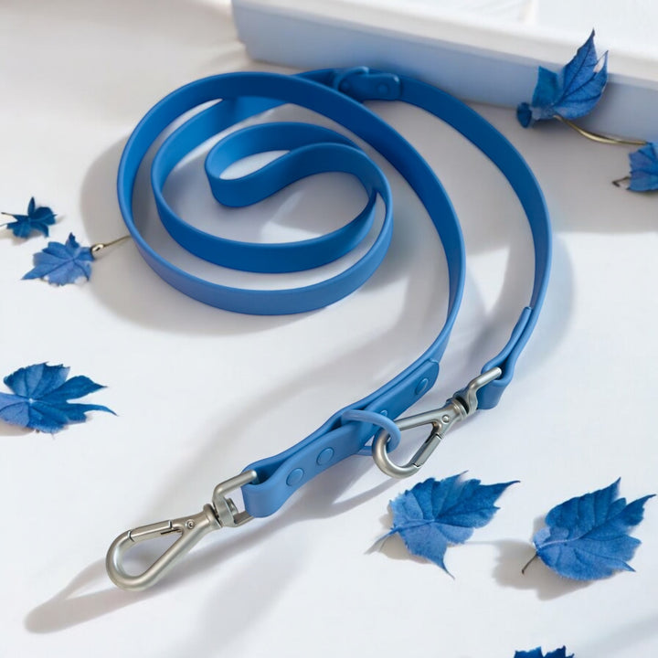 Wipeable dog lead blue