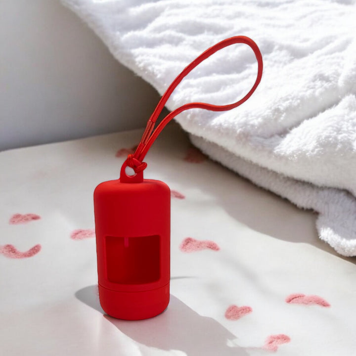 Poop bag dispenser red