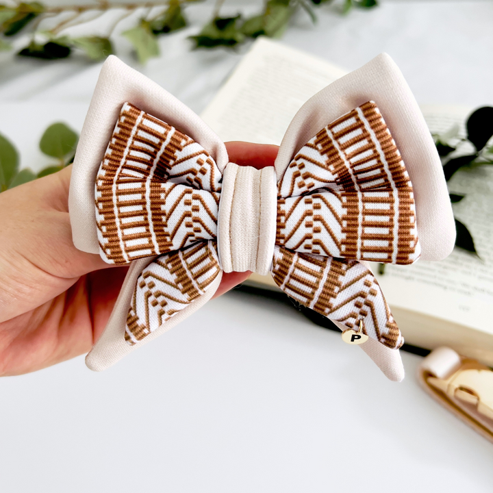 Ivory Cream Dog Bow