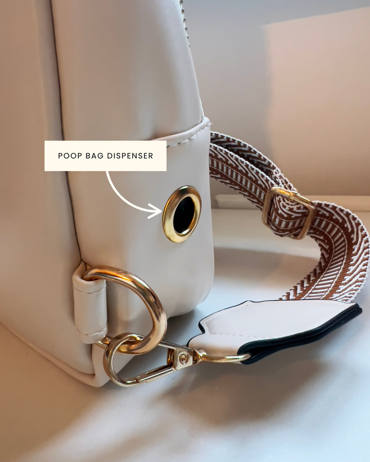 Dog Walking Bag - Cream Sling Bag
