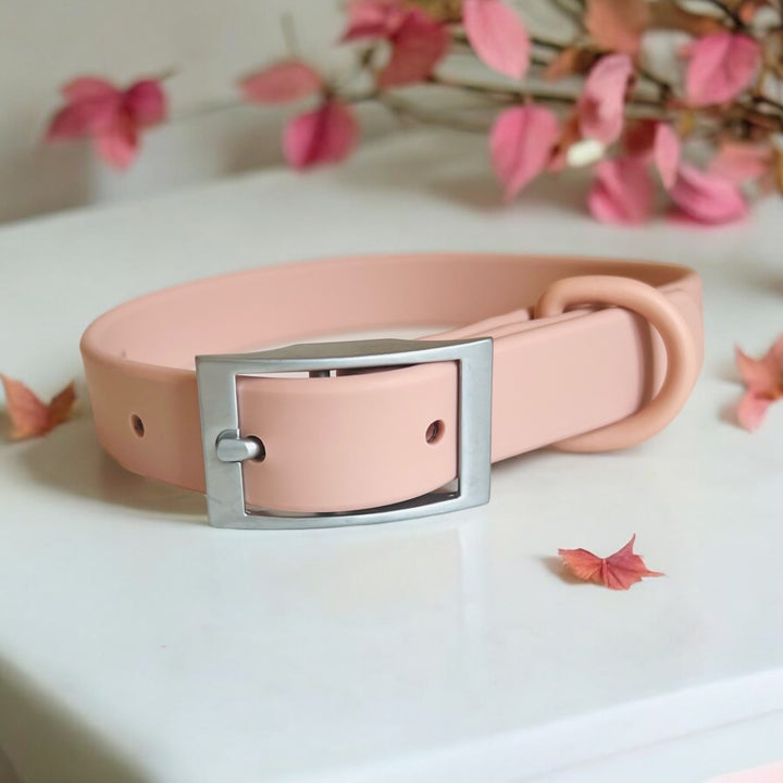 Wipeable dog collar pink