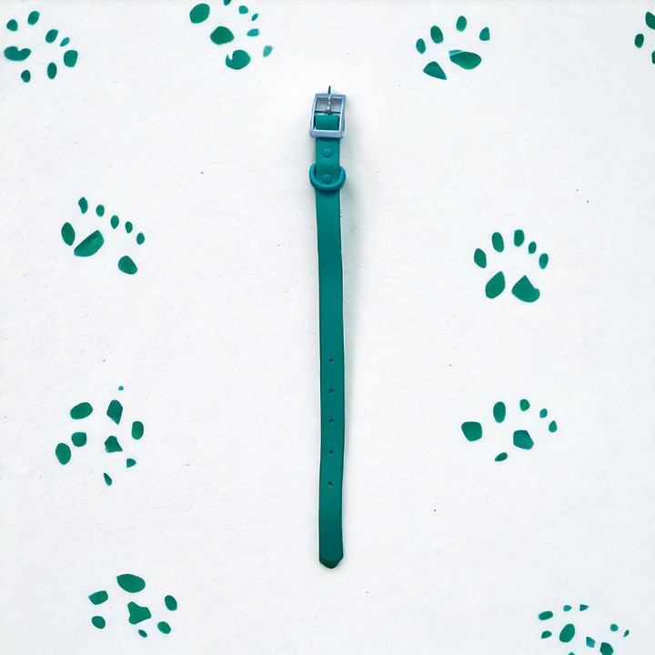 Wipeable dog collar green