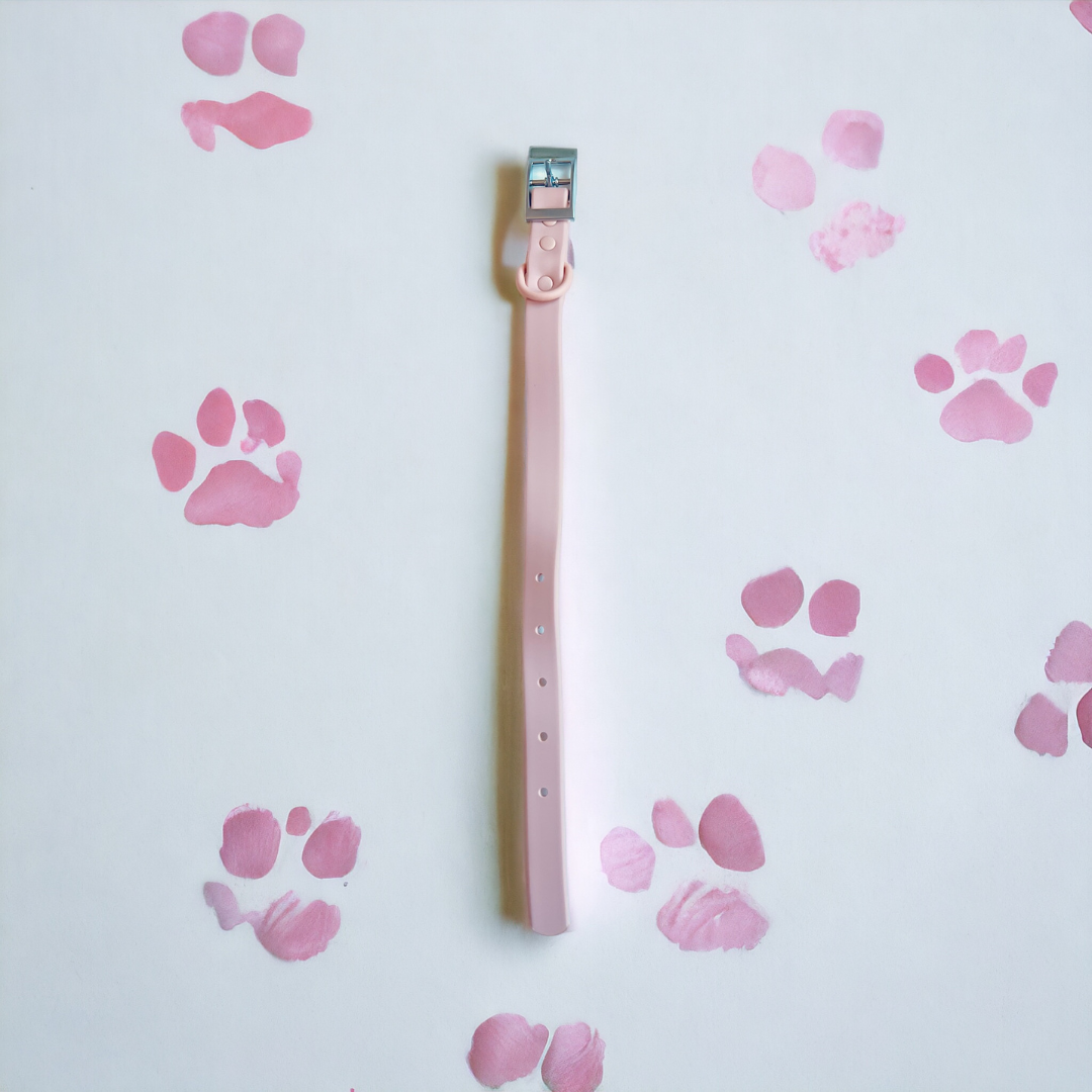 Wipeable dog collar pink