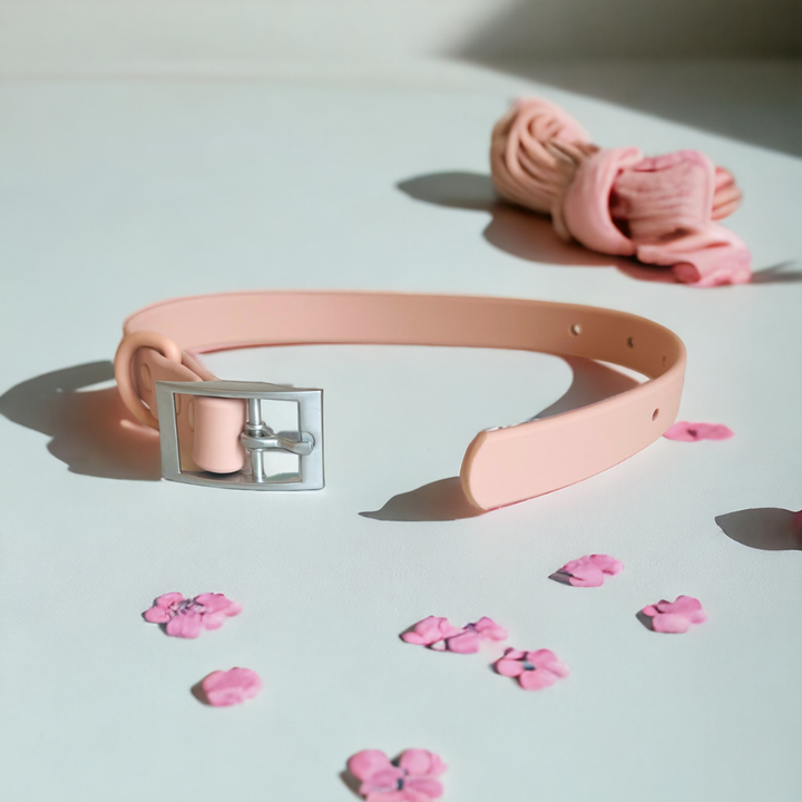 Wipeable dog collar pink